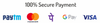 Logos of Paytm, Mastercard, Google Pay, and Visa on a white background with '100% Secure Payment' text.